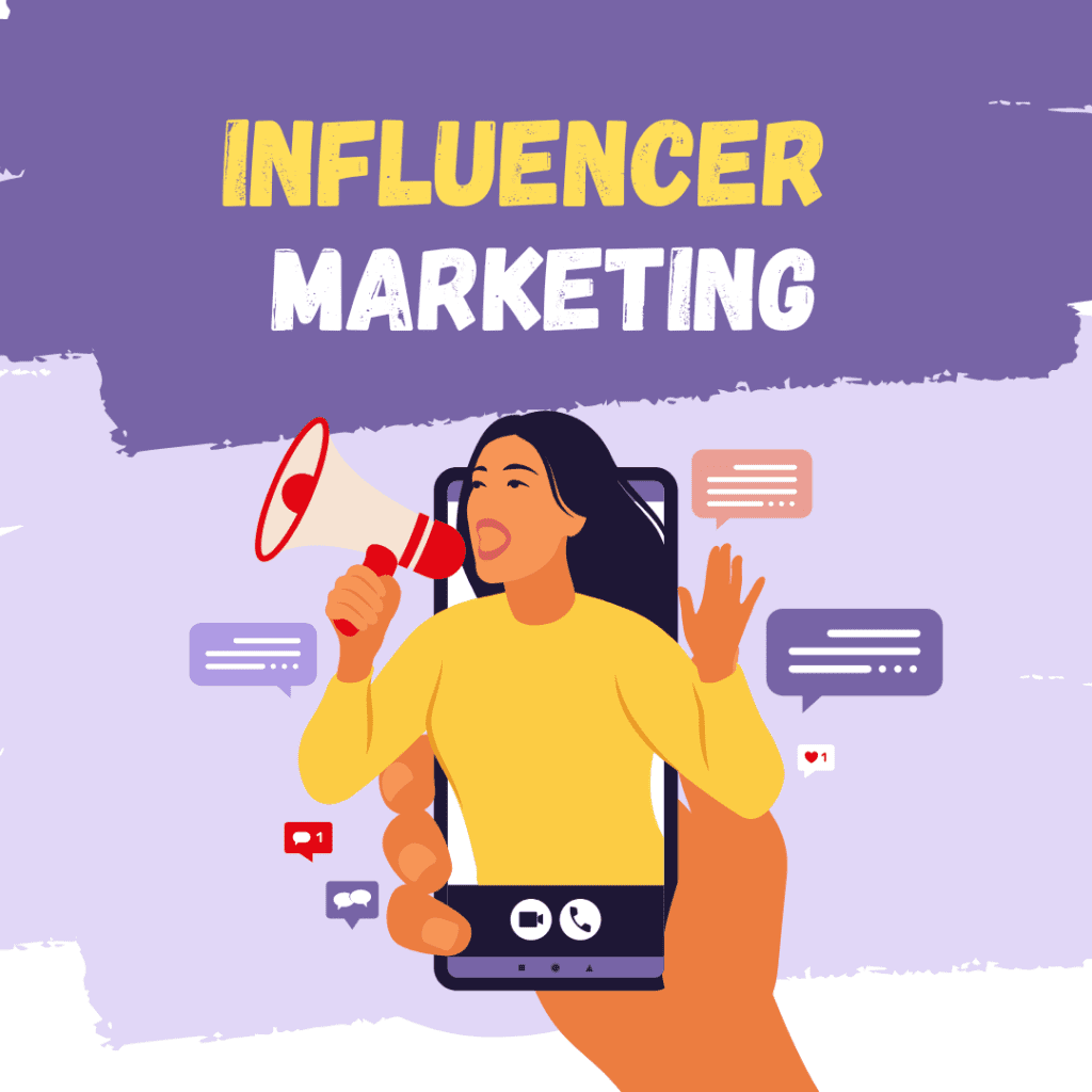 Blue Influencer Advertising Marketing Illustration Instagram Post 2
