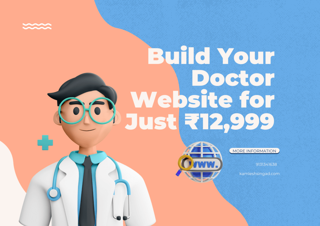 Blue Illustrated Medical Service Poster 1